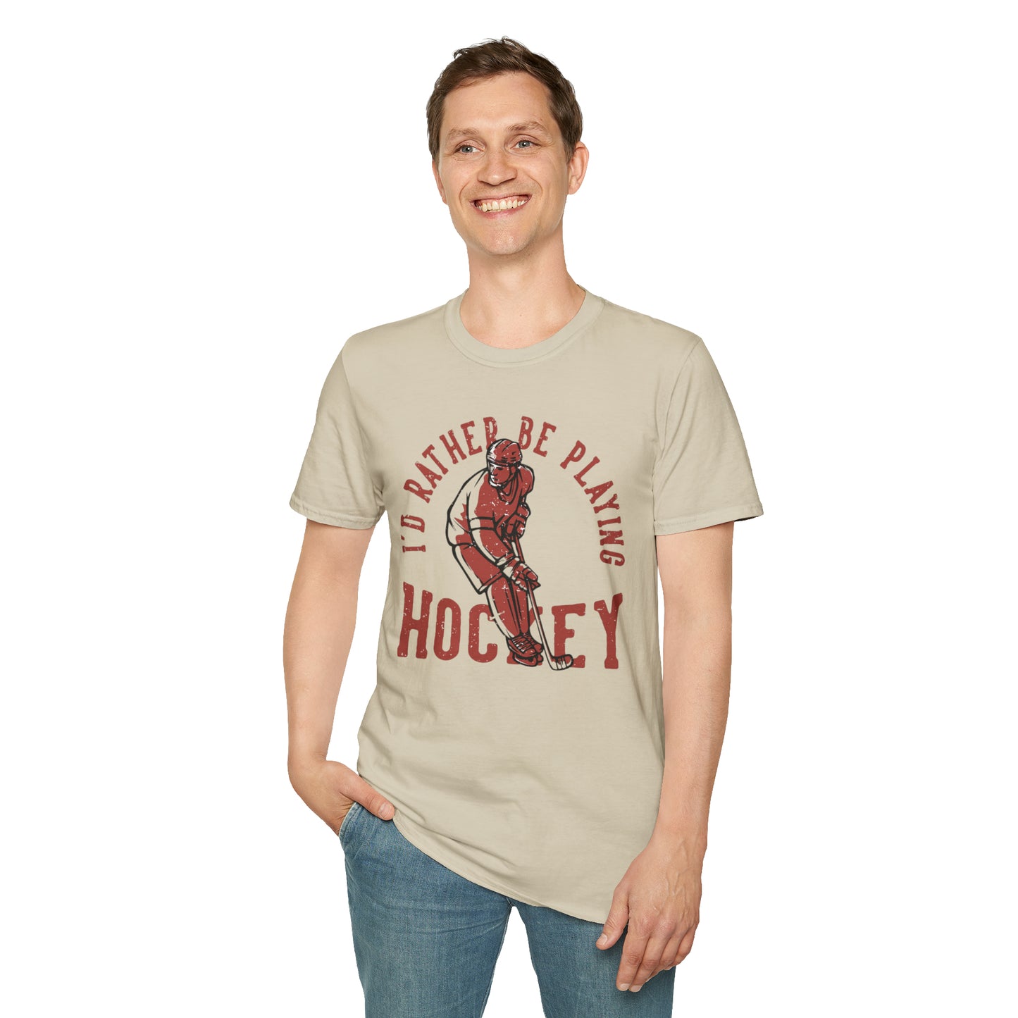 "I'd Rather be Playing Hockey" Tee