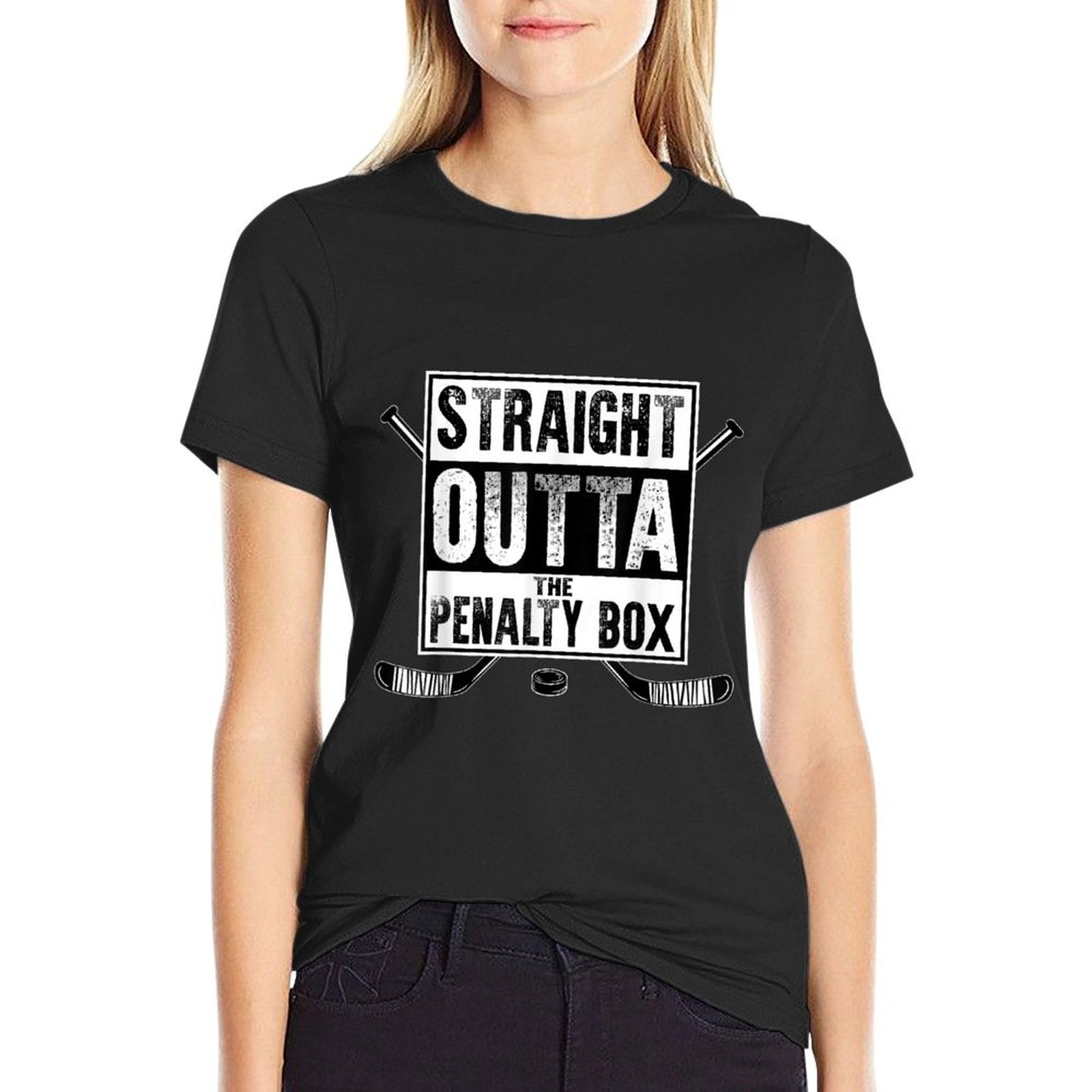 Ice Hockey Player Gift Straight Outta The Penalty Box T-Shirt