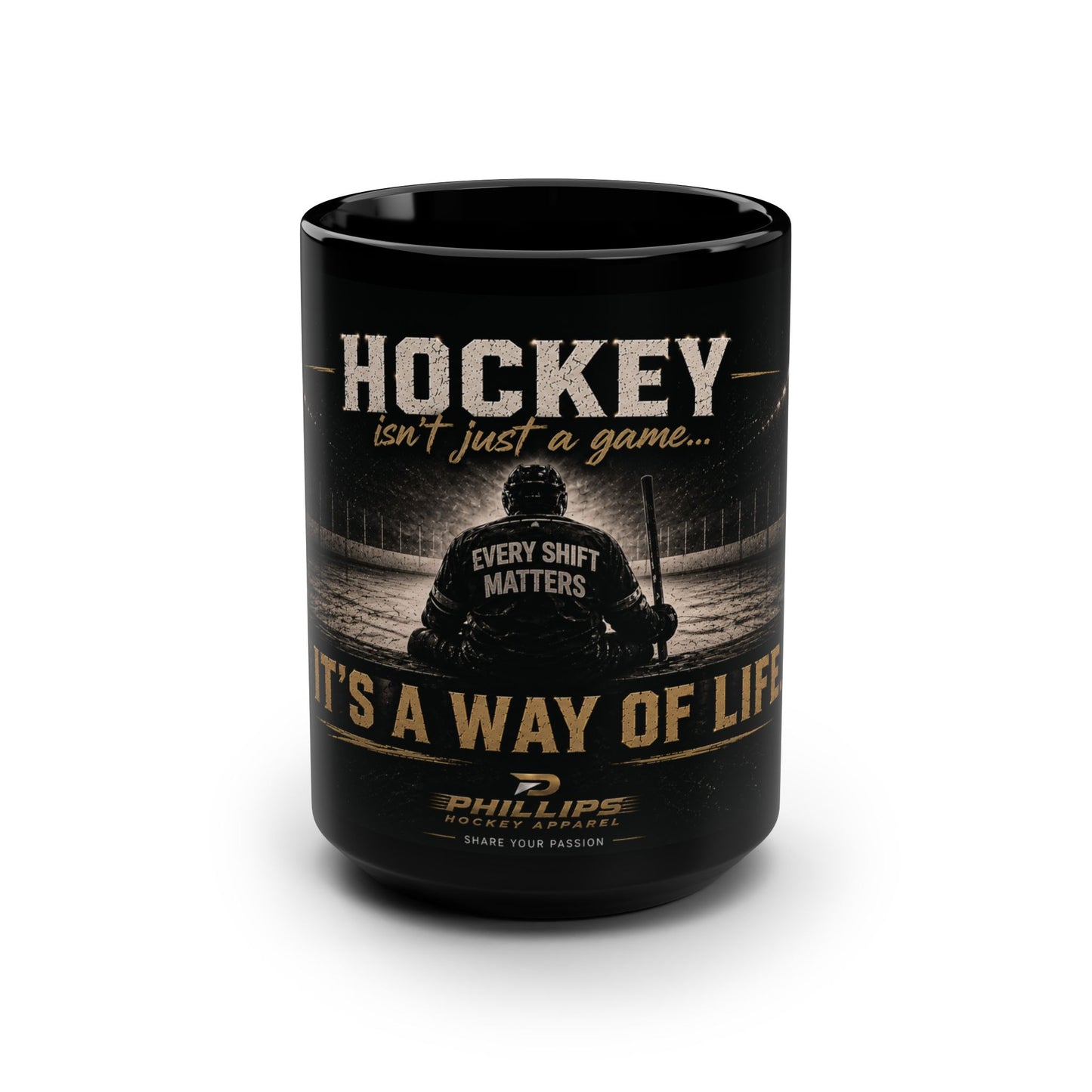 Hockey Mug - "Hockey Isn't Just a Game... It's a Way of Life" 15oz Black Coffee Cup