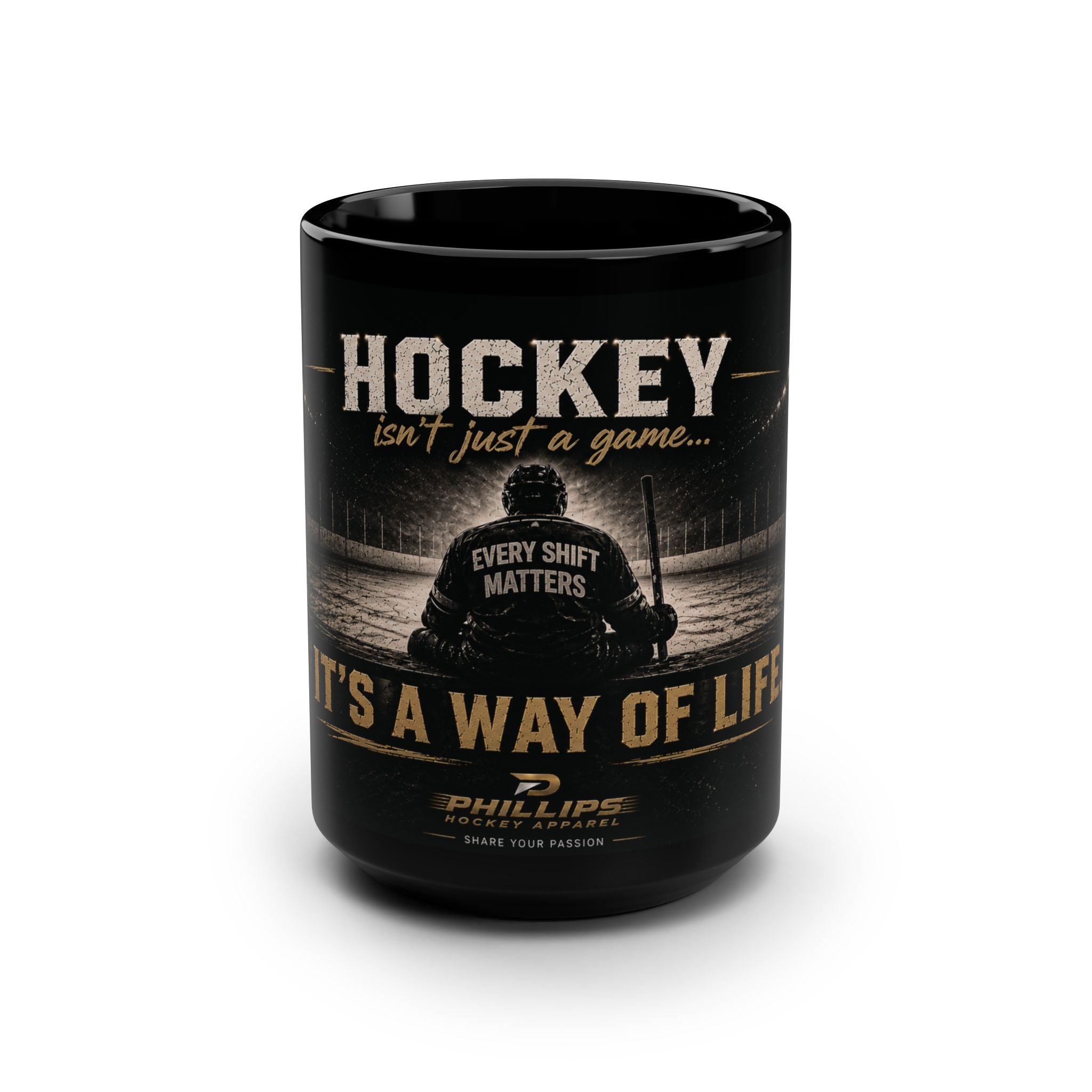 Hockey Mug - "Hockey Isn't Just a Game... It's a Way of Life" 15oz Black Coffee Cup