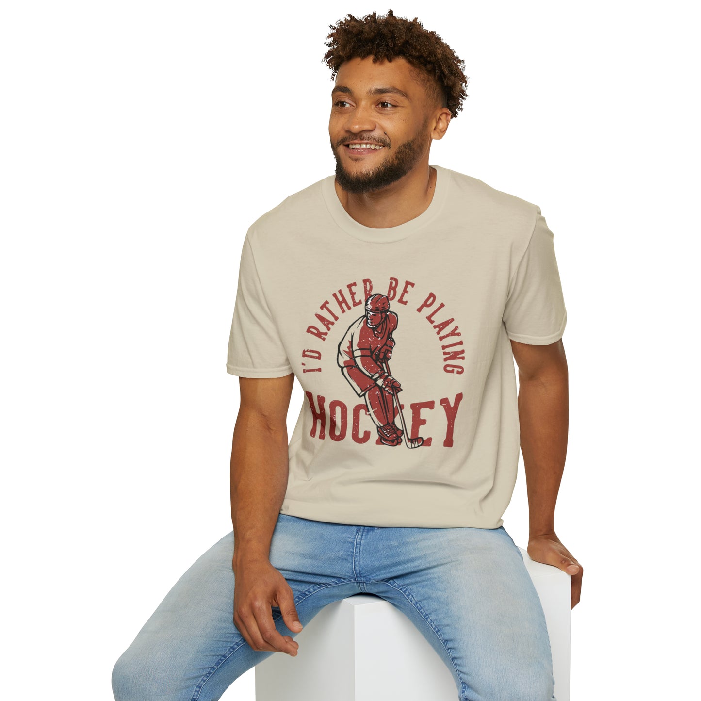 "I'd Rather be Playing Hockey" Tee